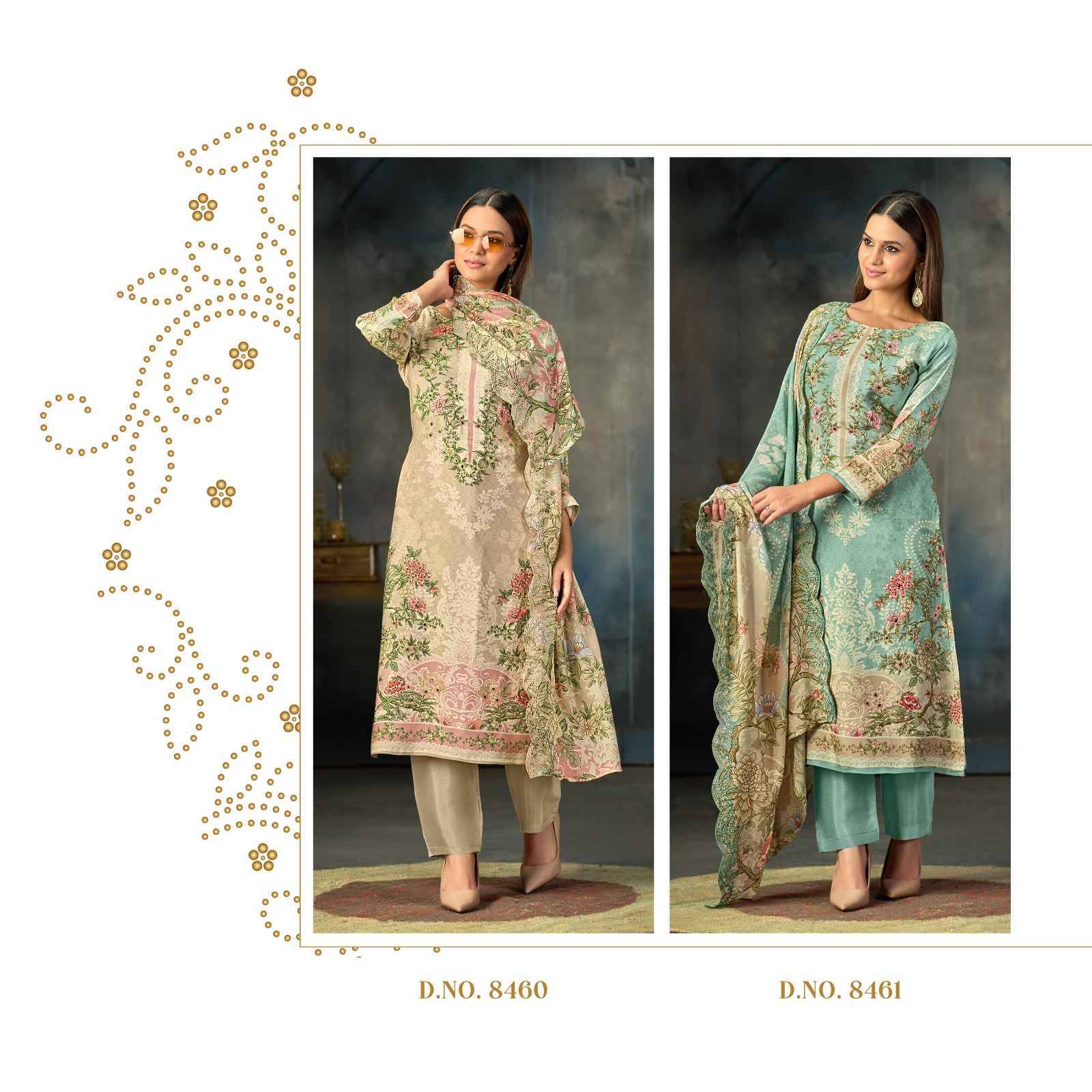 Maisha By Bela 8460 To 8463 Series Beautiful Suits Colorful Stylish Fancy Casual Wear & Ethnic Wear Chiffon Dresses At Wholesale Price